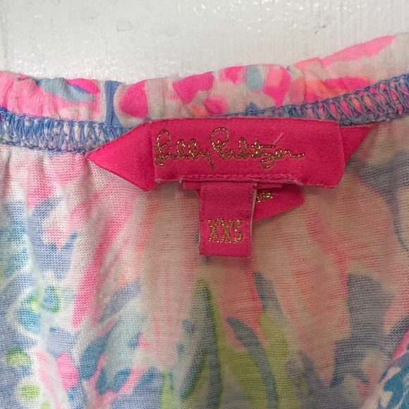 Lilly Pulitzer XXS Floral Cotton Midi Dress Pockets Summer Resort Palm Beach - Picture 2 of 11